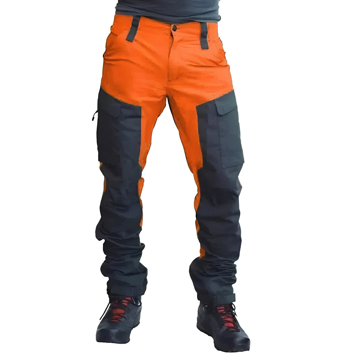 Men's Weatherproof Cargo Work Pants with Reinforced Stitching