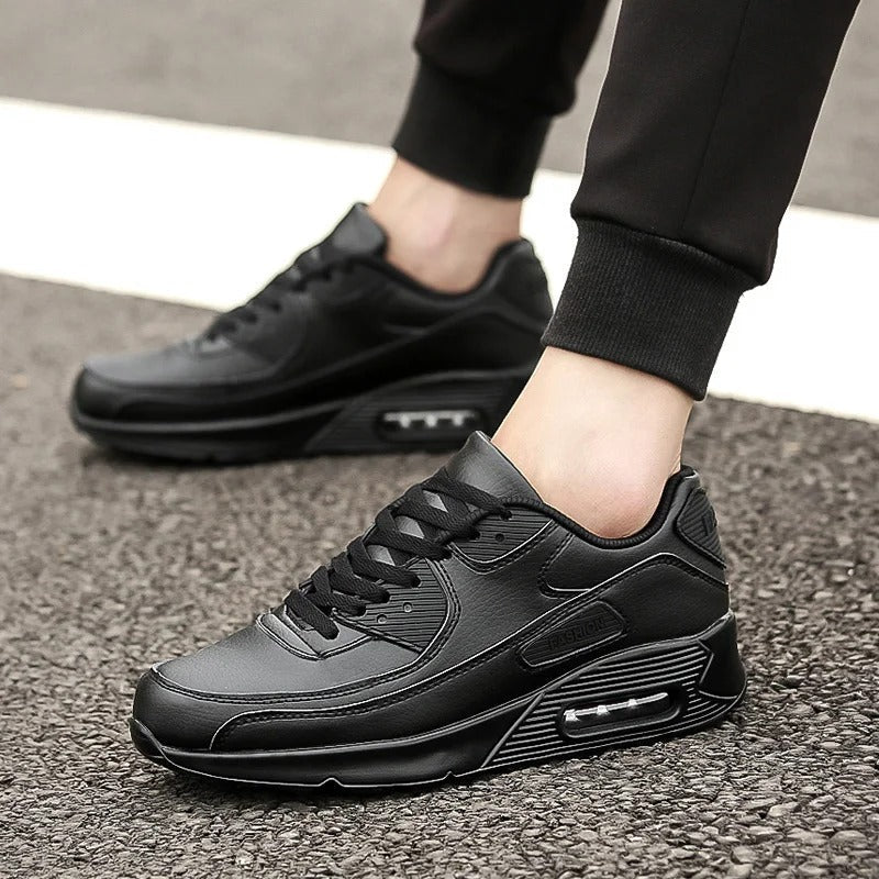 Men's White Thick Sole Sneakers