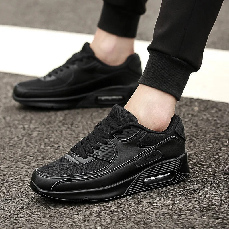 Men's White Thick Sole Sneakers