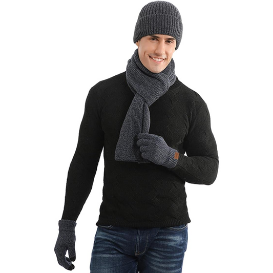 Men's Winter Beanie and Gloves Set - Victor