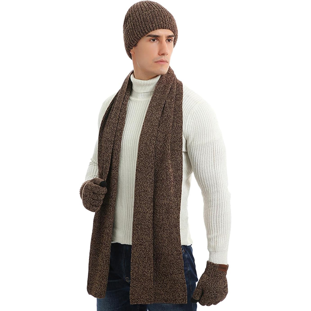Men's Winter Beanie and Gloves Set - Victor