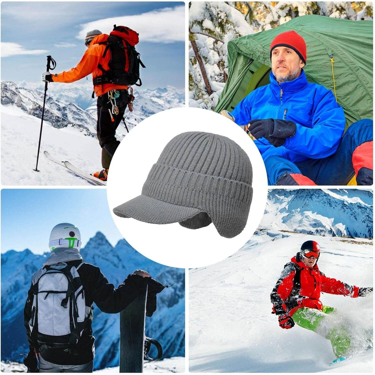 Men's Winter Beanie with Ear Flaps