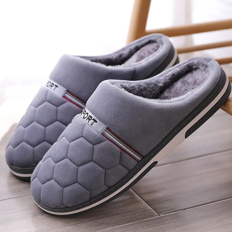 Men's Winter Comfort Slippers with Thick Sole