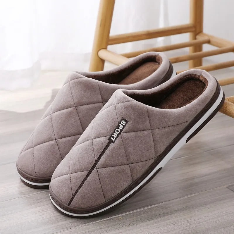 Men's Winter Comfort Slippers with Thick Sole