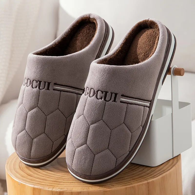 Men's Winter Comfort Slippers with Thick Sole