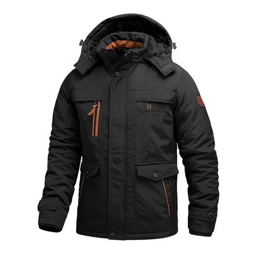 Men's Winter Jacket with Detachable Hood – Warm and Windproof