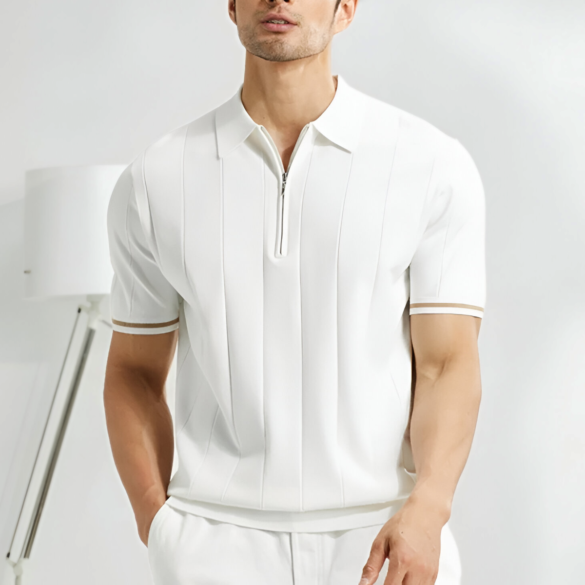 Men's Zip Polo Shirt