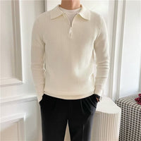 Men's Zip-Up Polo Sweater