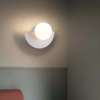 Metal Half-Moon Wall Lamp