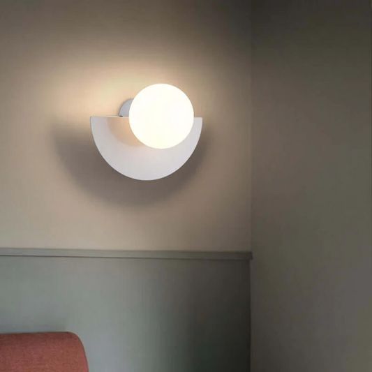 Metal Half-Moon Wall Lamp