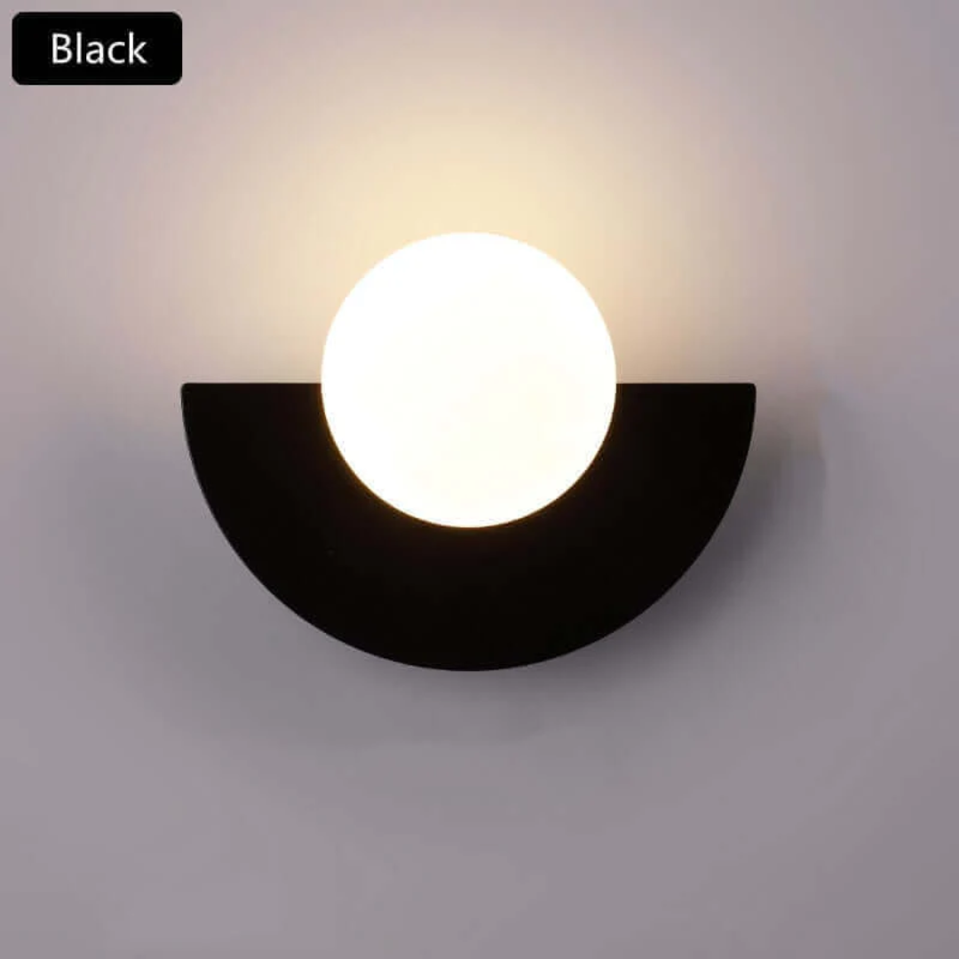 Metal Half-Moon Wall Lamp