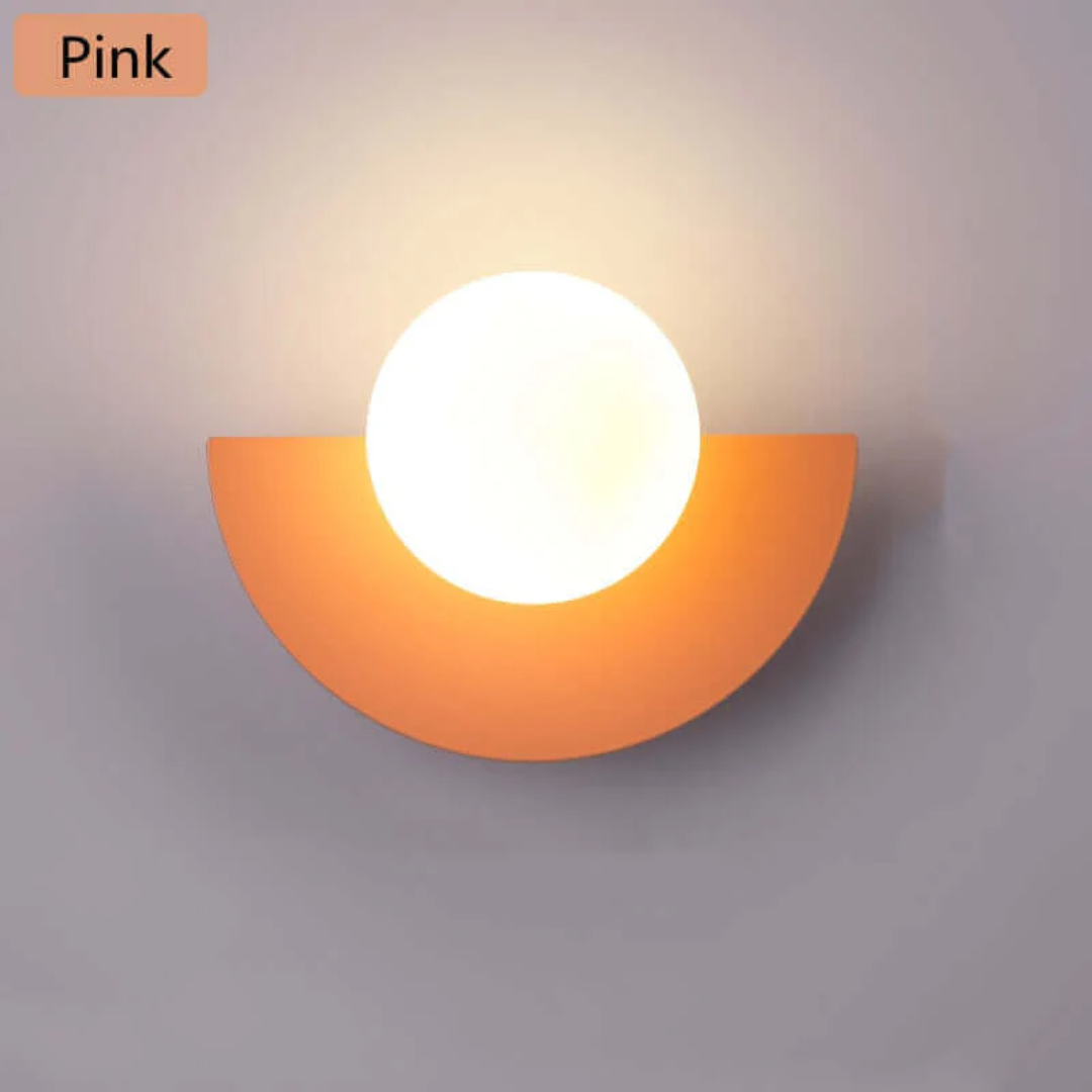Metal Half-Moon Wall Lamp