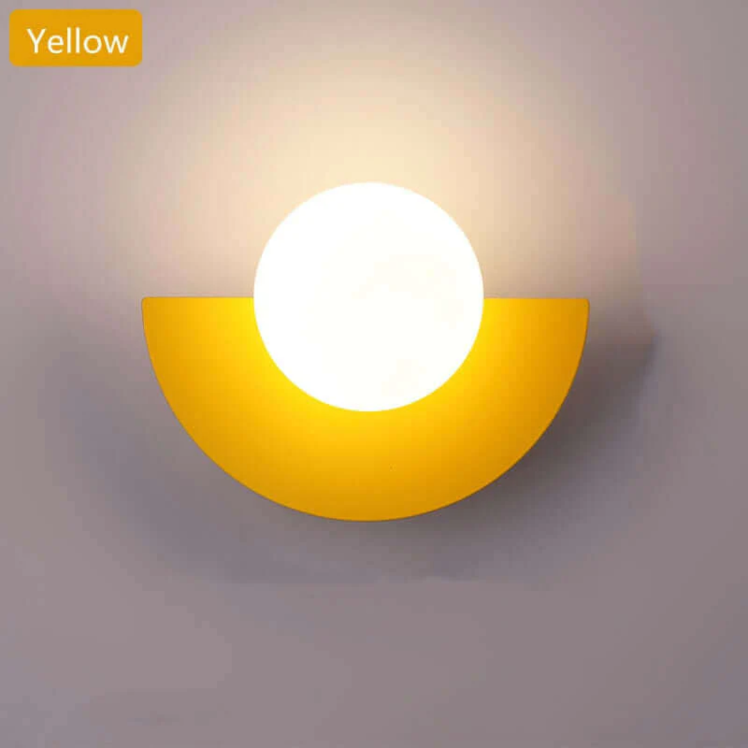 Metal Half-Moon Wall Lamp