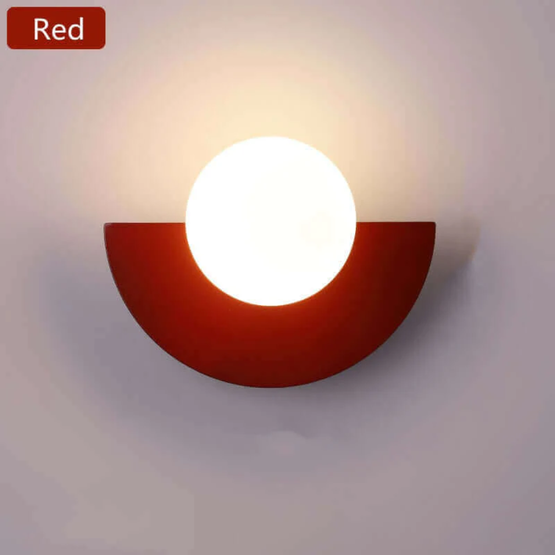 Metal Half-Moon Wall Lamp