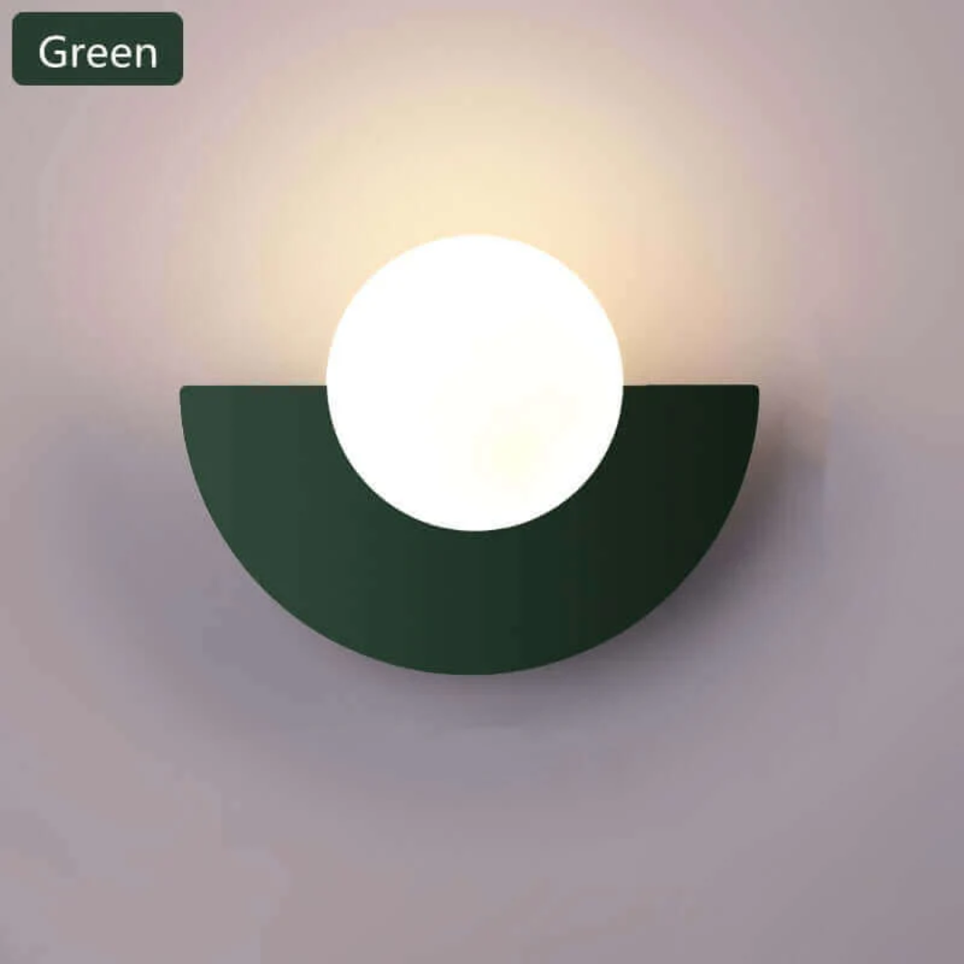 Metal Half-Moon Wall Lamp
