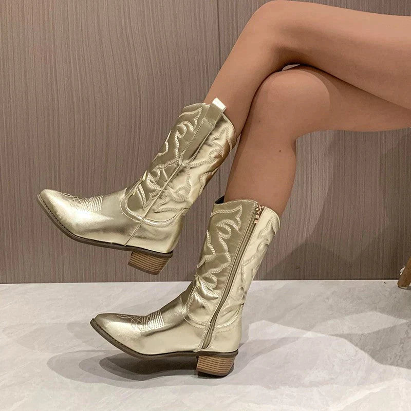 Metallic Cowboy Boots