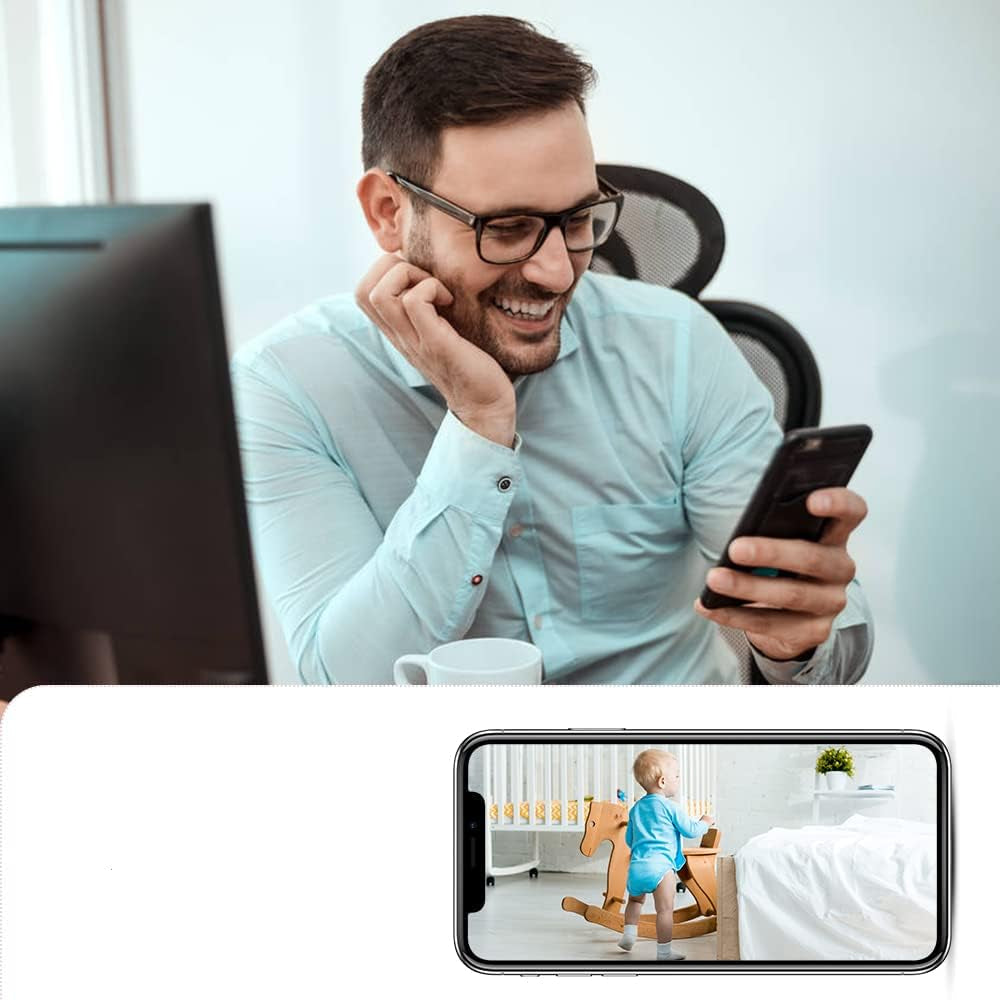 Miniature 4K HD Security Camera with Night Vision and Motion Detection – Compact Indoor Monitoring Camera