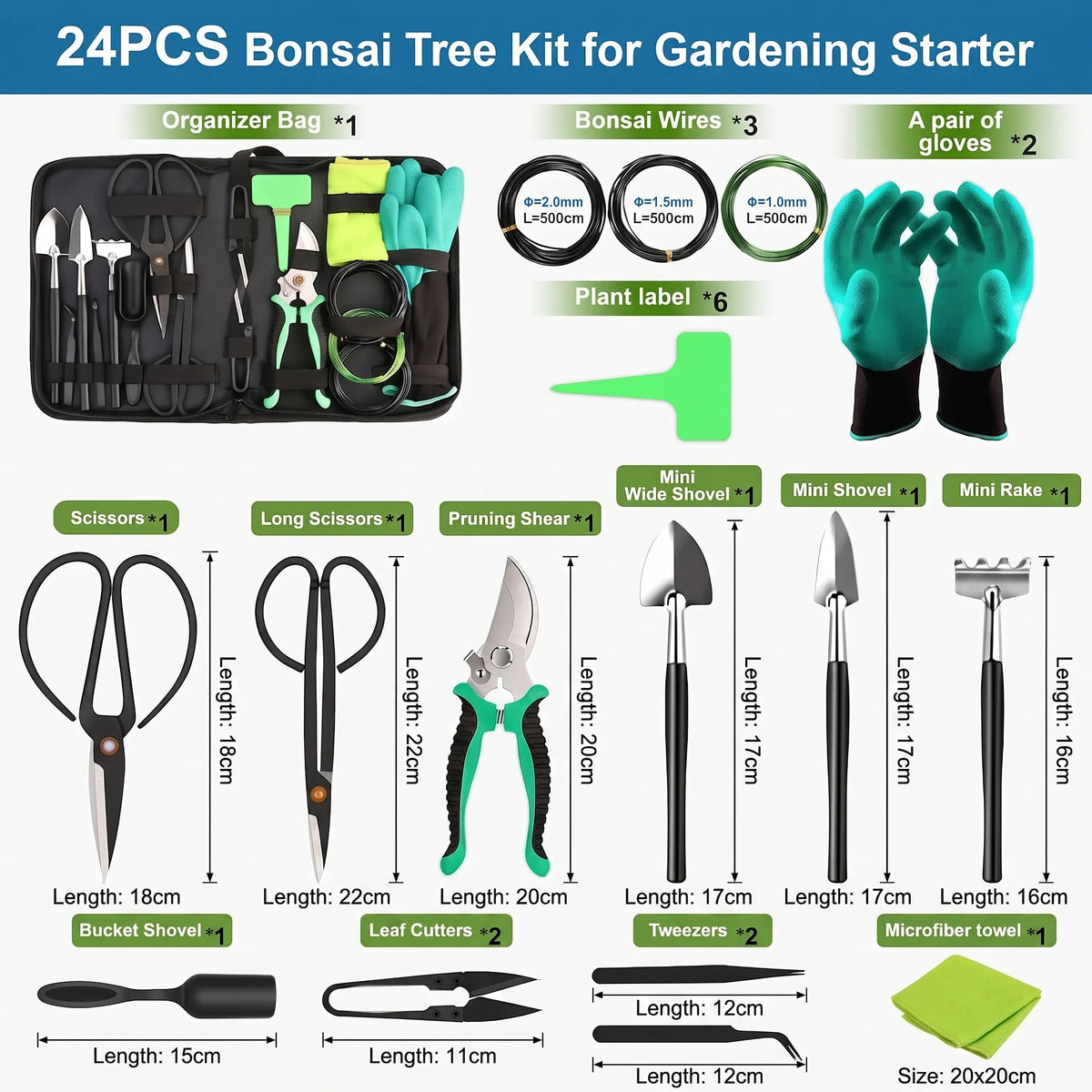 Miniature Plant Bonsai Gardening Tool Set