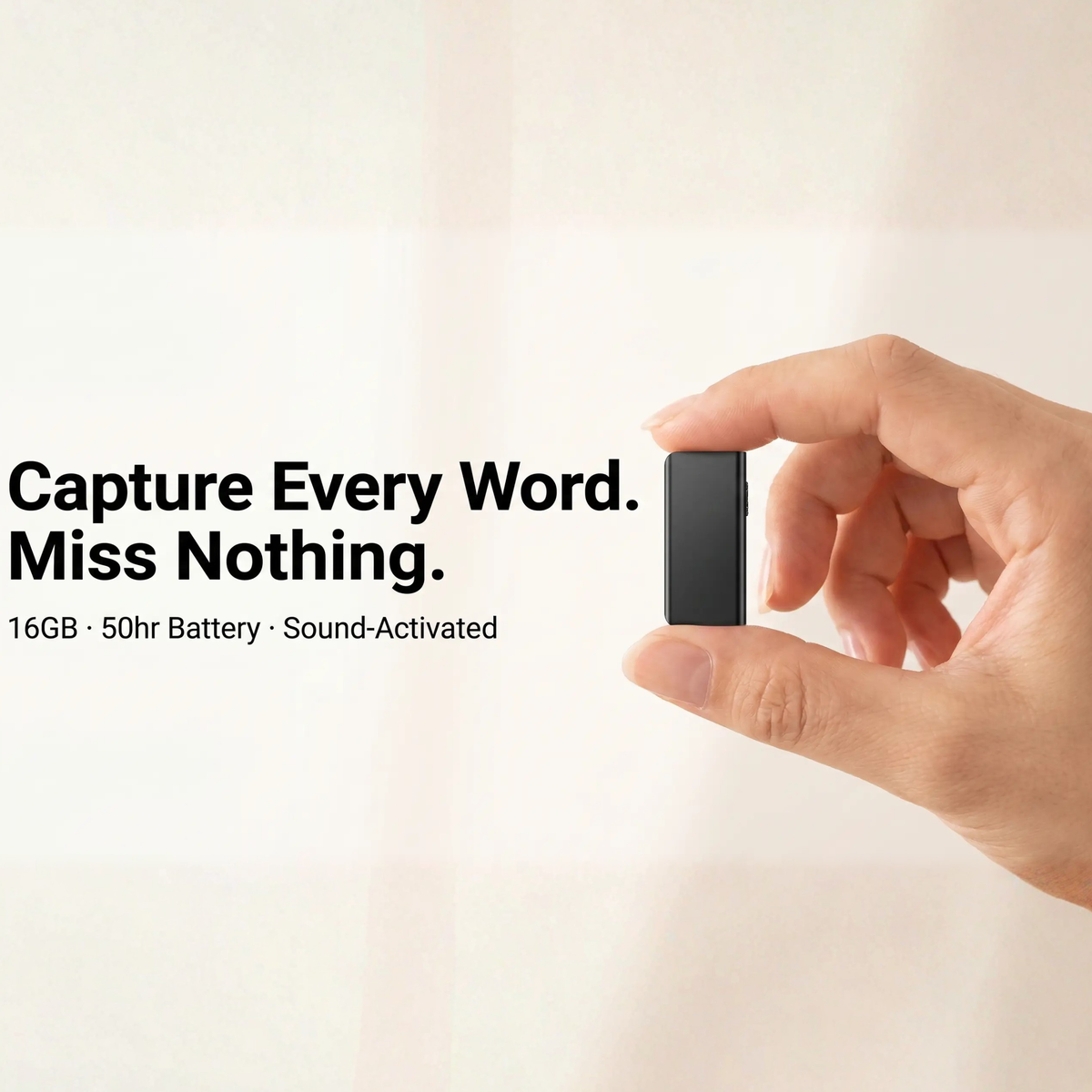 Miniature Voice Recorder – Small and Discreet Audio Capture with Voice Activation