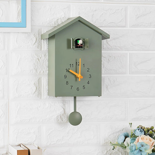 Minimalist Black and White Cuckoo Wall Clock