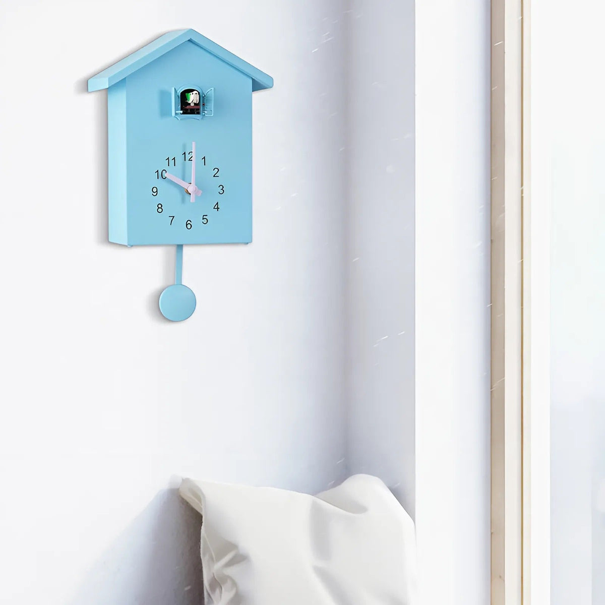 Minimalist Black and White Cuckoo Wall Clock