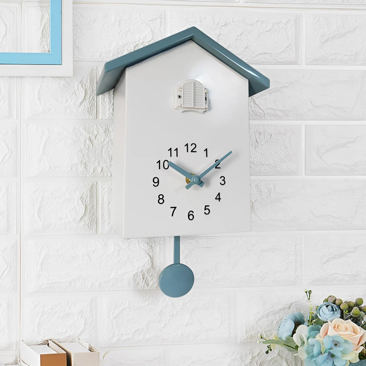 Minimalist Black and White Cuckoo Wall Clock