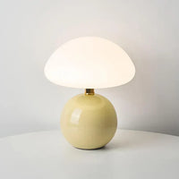 Modern Bauhaus-Style Ceramic Mushroom Table Lamp