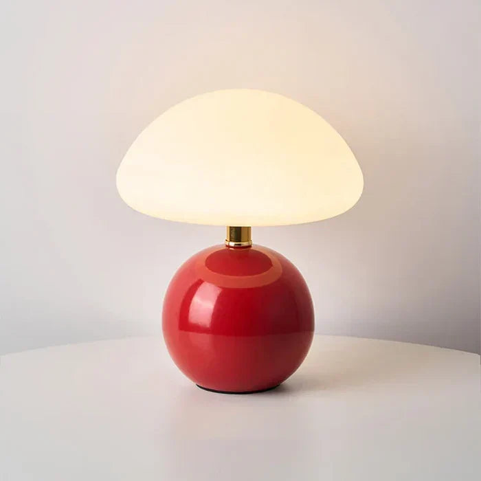 Modern Bauhaus-Style Ceramic Mushroom Table Lamp