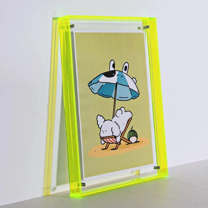 Modern Colorful Transparent Acrylic Photo Frame