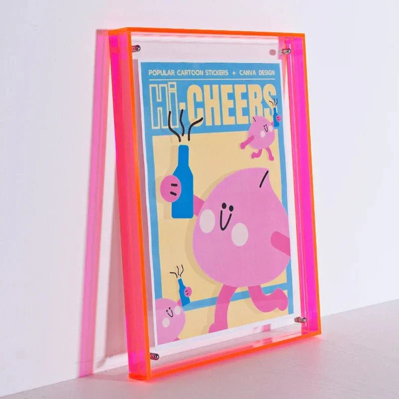 Modern Colorful Transparent Acrylic Photo Frame