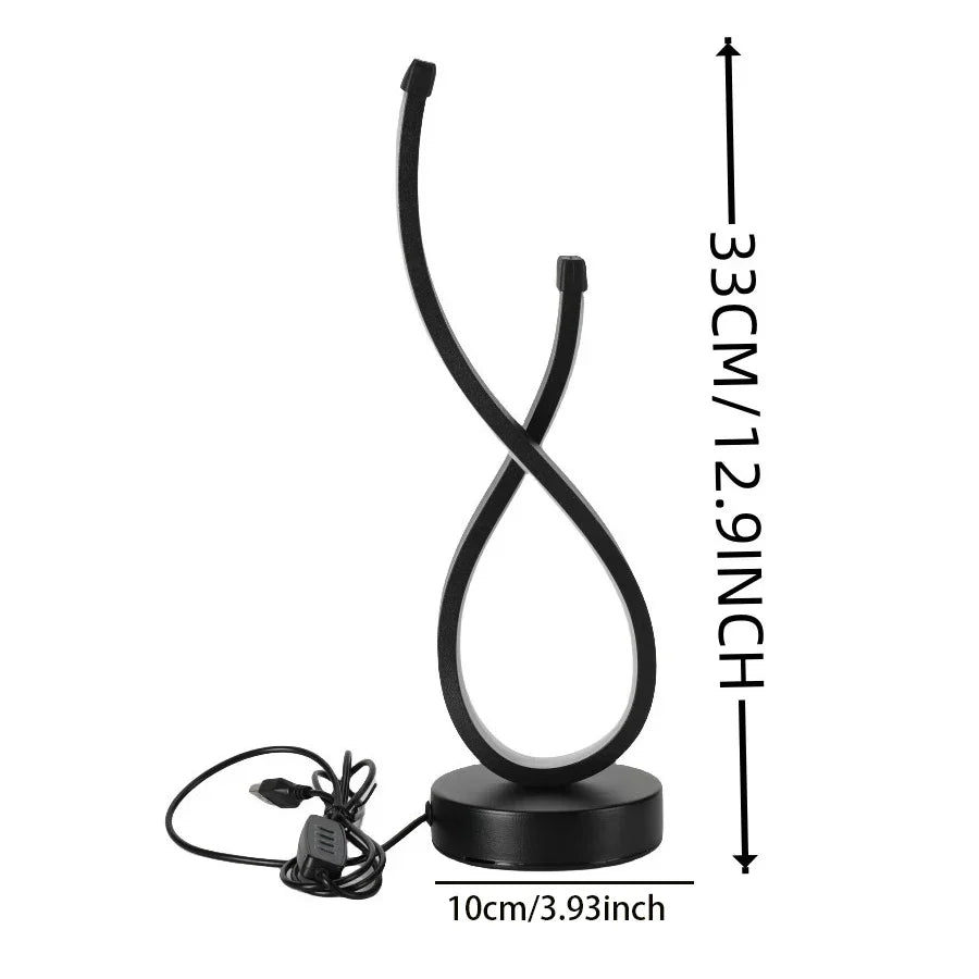 Modern Dimmable LED Table Lamp with 3 Light Colors