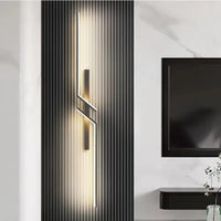 Modern Geometric LED Wall Sconce in Black Finish - Minimalist Accent Light