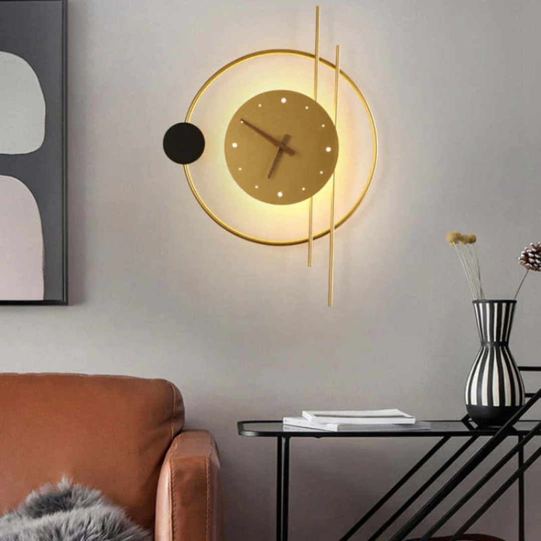 Modern LED Wall Clock Lamp
