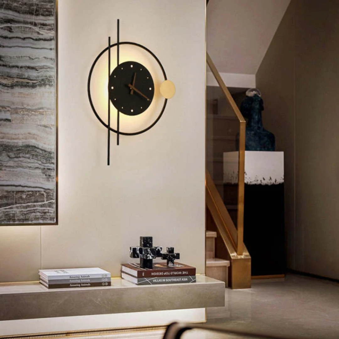 Modern LED Wall Clock Lamp