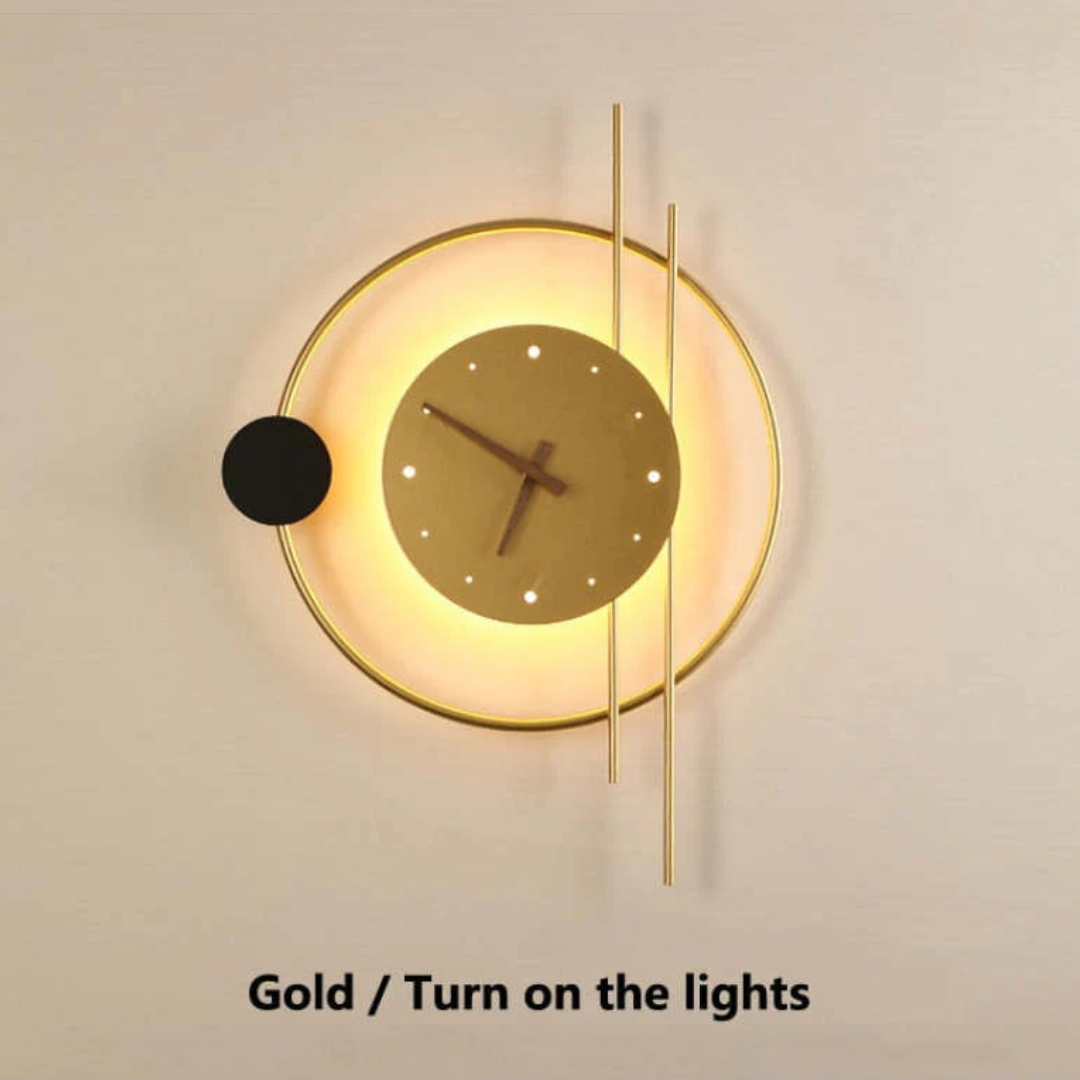Modern LED Wall Clock Lamp