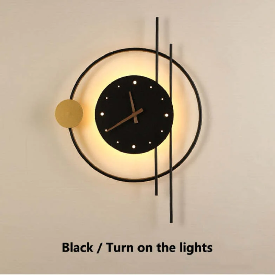 Modern LED Wall Clock Lamp