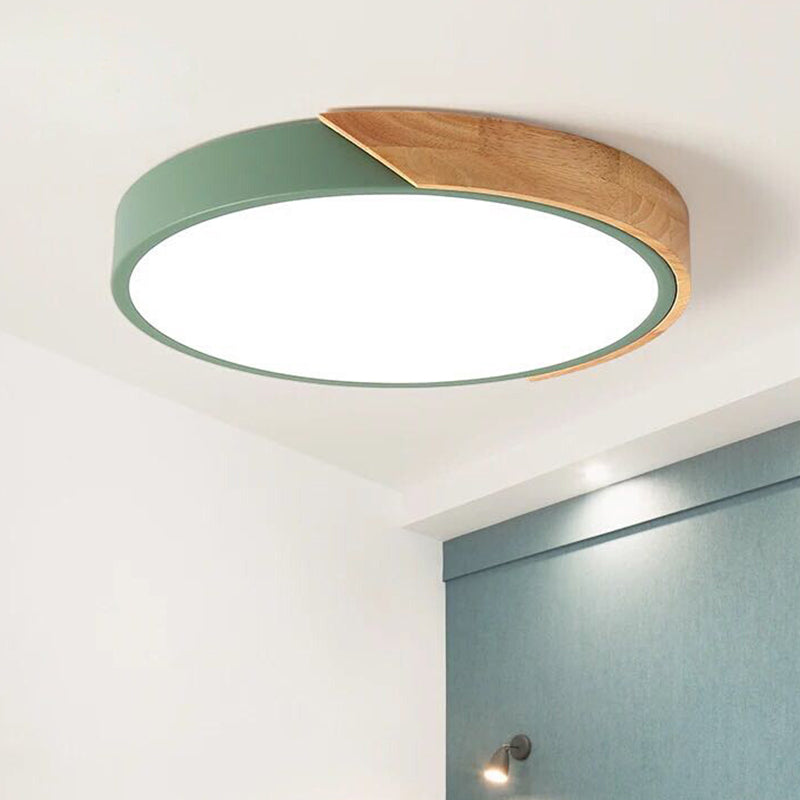 Modern Round Acrylic and Metal LED Bedroom Ceiling Light - Recessed Lamp