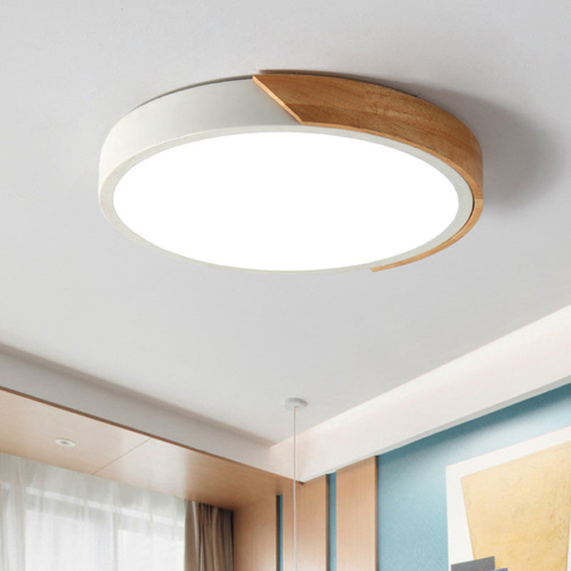 Modern Round Acrylic and Metal LED Bedroom Ceiling Light - Recessed Lamp