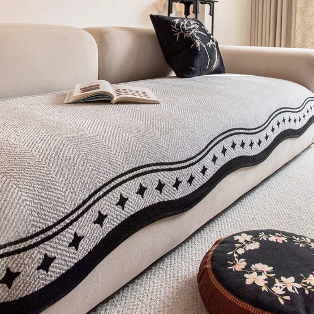 Modern Wave Anti-Slip Sofa Cover