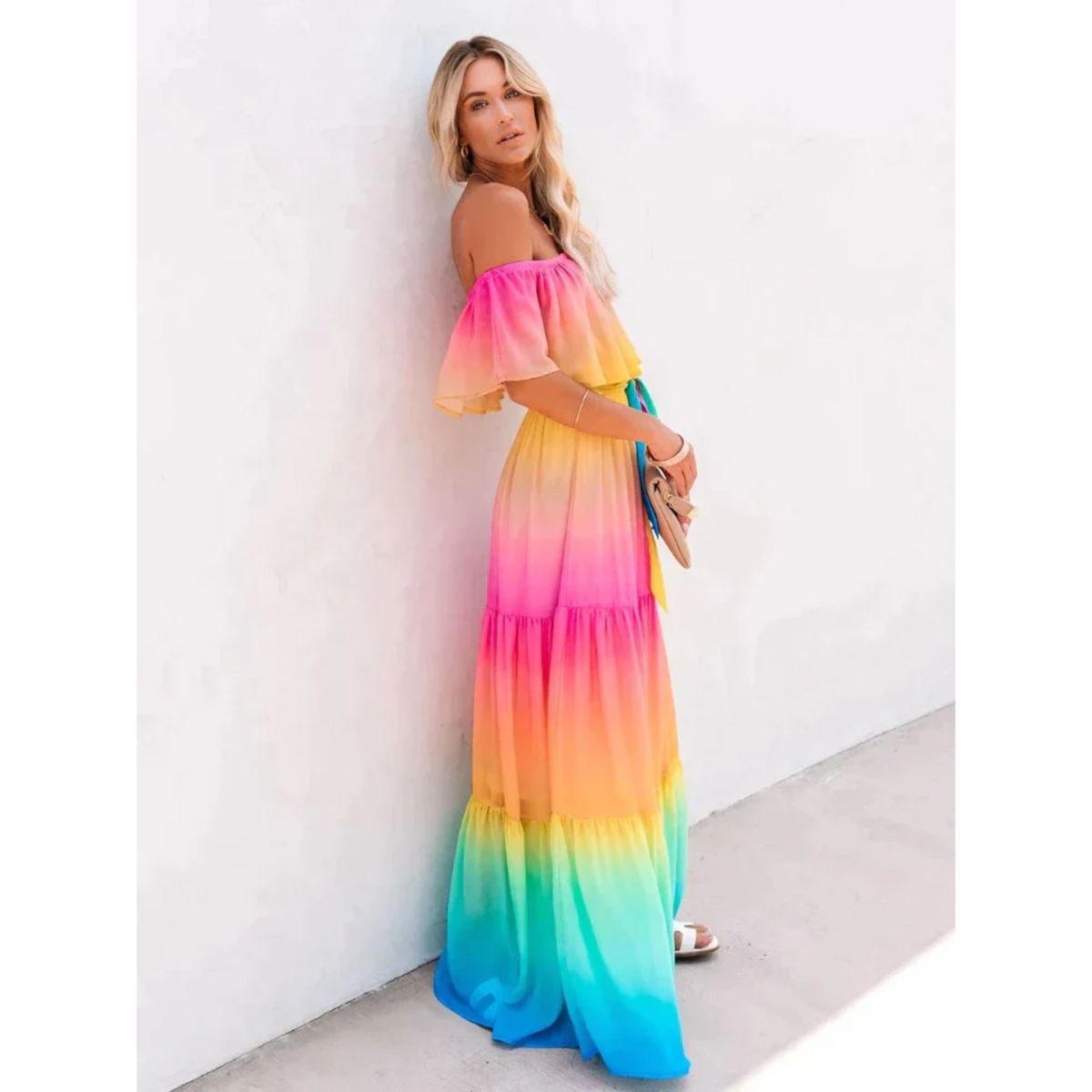 Multicolor Fitted Summer Dress