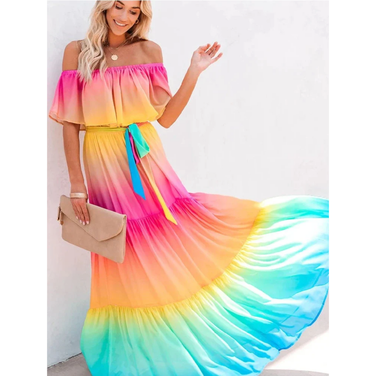 Multicolor Fitted Summer Dress