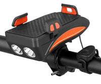 Multifunctional Bike Mount: Phone Holder, Power Bank, Light and Horn