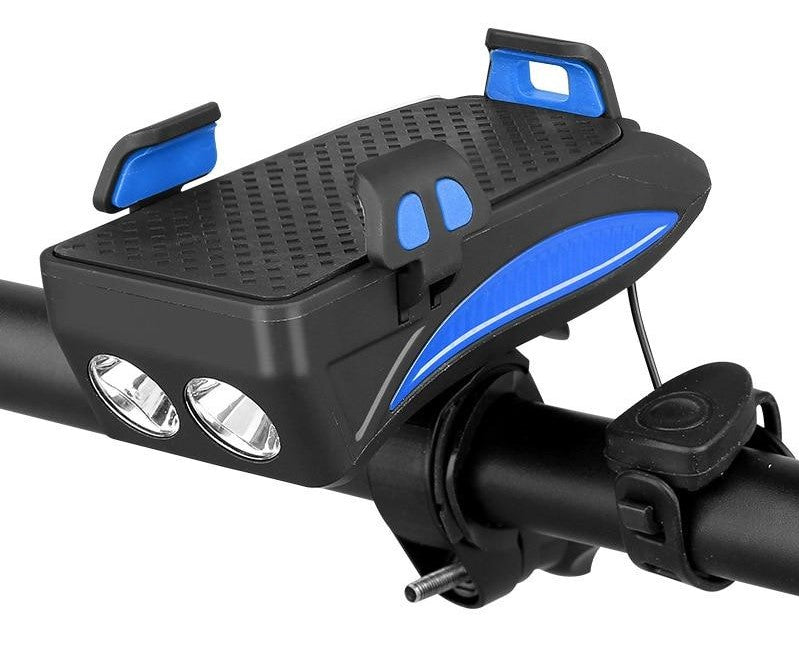 Multifunctional Bike Mount: Phone Holder, Power Bank, Light and Horn