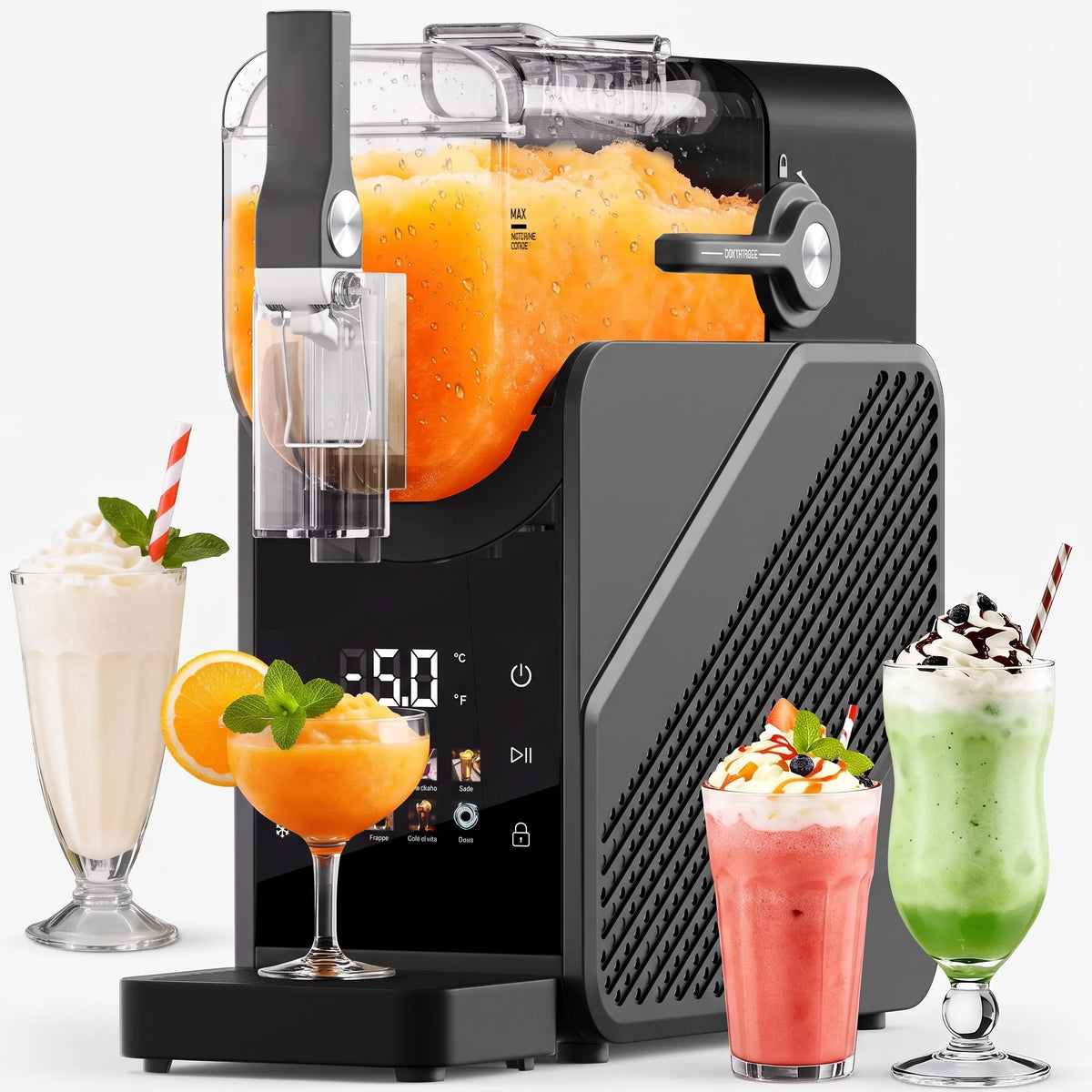 Multifunctional Slushie Machine with Digital Touchscreen Display