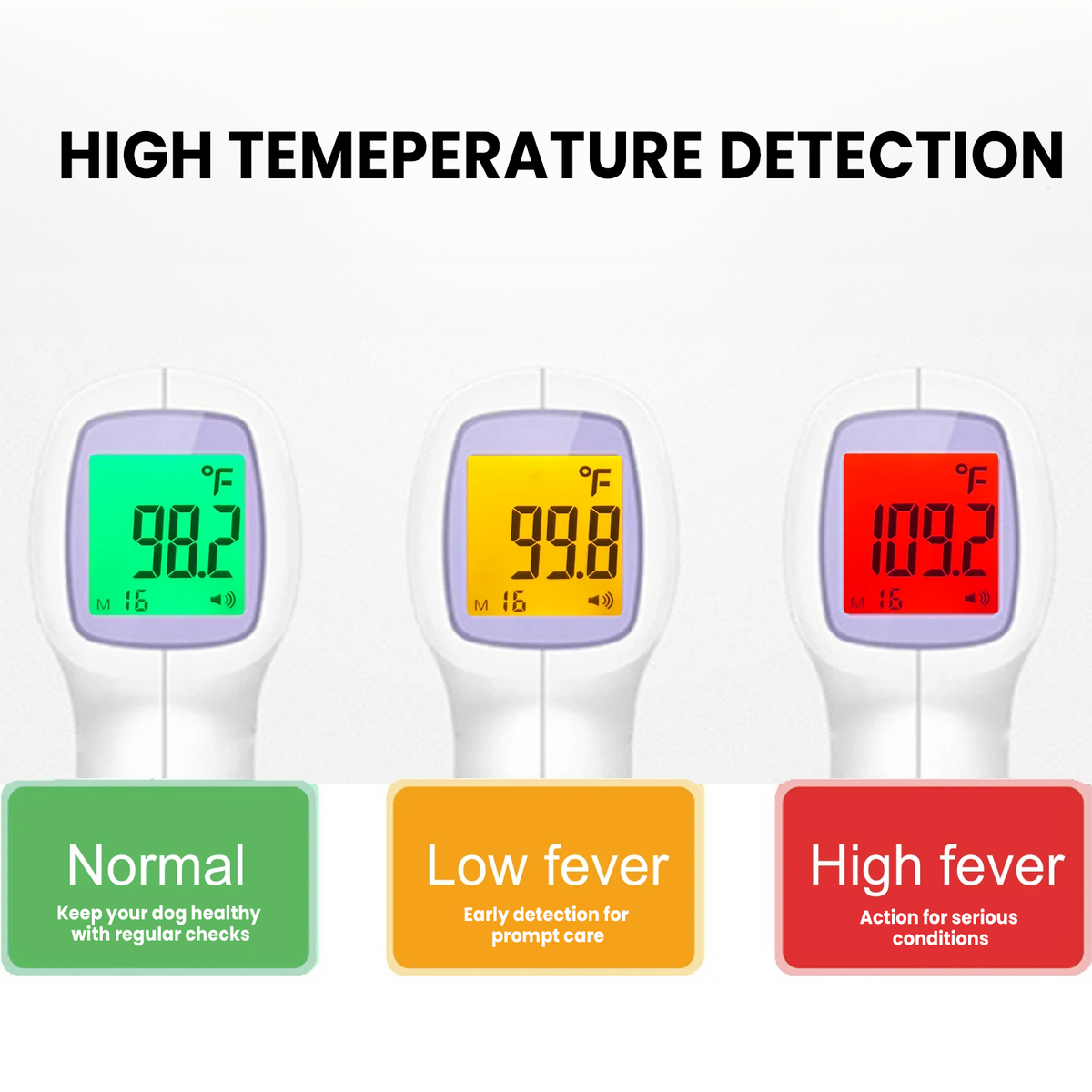 Non-Contact Dog Thermometer with One-Click Reading