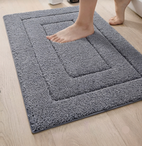 Non-Slip Microfibre Bath Mat – Double-Layer Bath Mat | Absorbent and Soft | Comfortable Mat