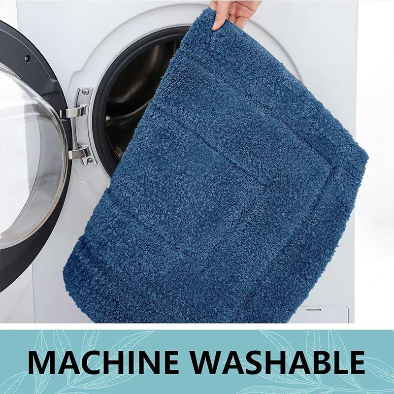 Non-Slip Microfibre Bath Mat – Double-Layer Bath Mat | Absorbent and Soft | Comfortable Mat