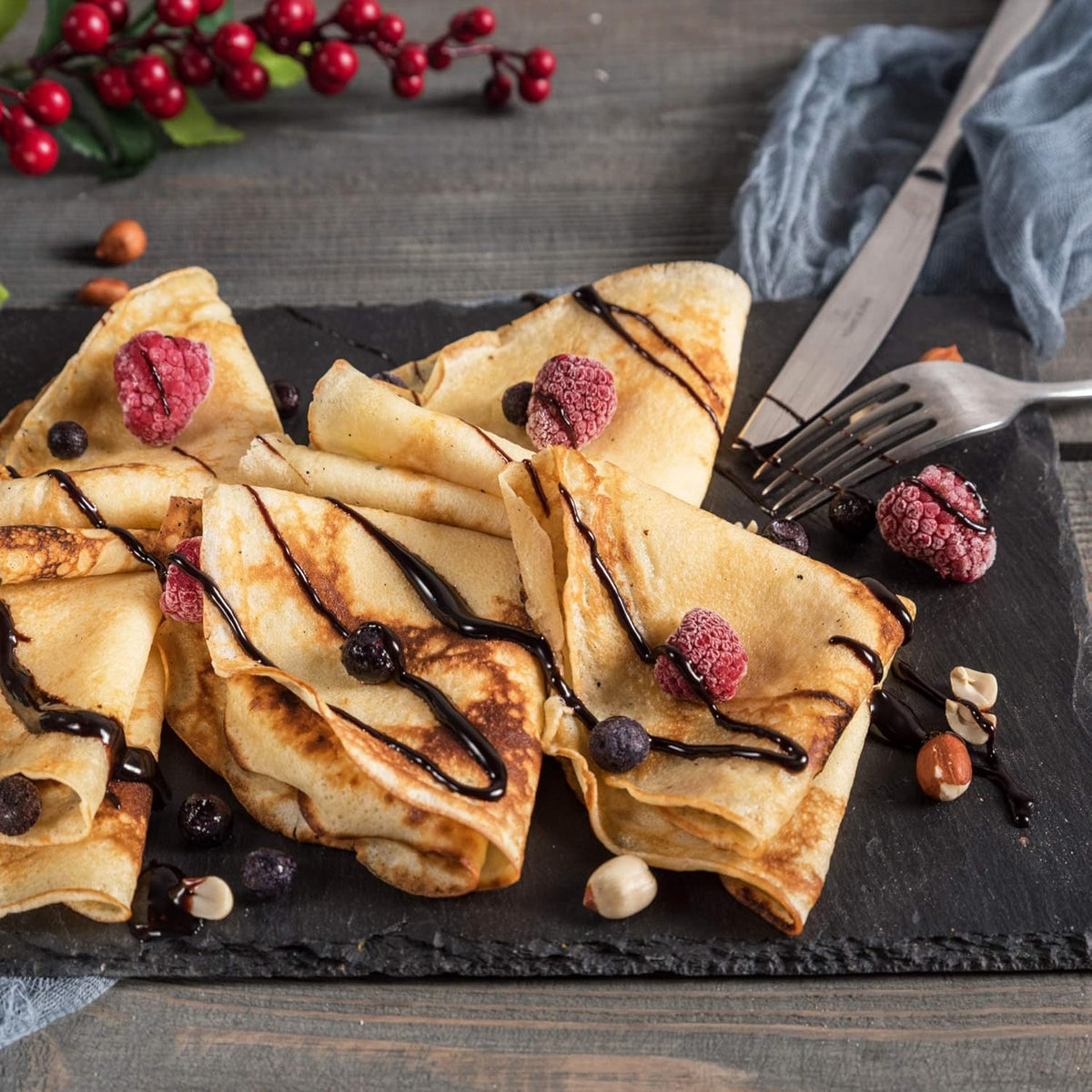 Non-Stick Crêpe Maker with Built-In Temperature Control – 20 cm