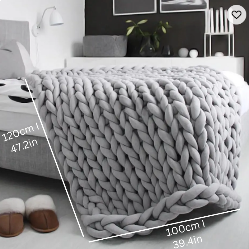 Organic Cotton Weighted Blanket for Deep Sleep and Relaxation