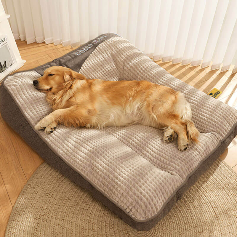 Orthopedic Memory Foam Dog Bed with Headrest